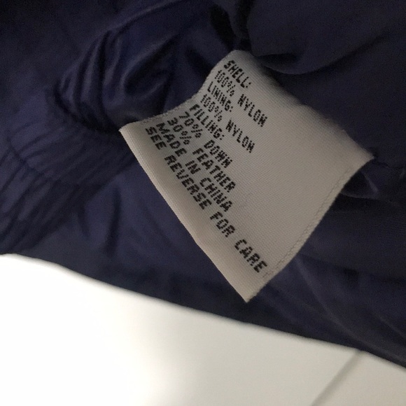 Deep Navy Blue oversized Down Coat with detachable hood - Picture 9 of 11